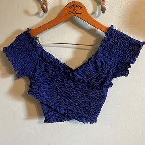 Blue summer short top